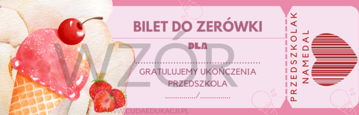 Bilet do zerówki na zakończenie roku przedszkolnego - obrazek 4