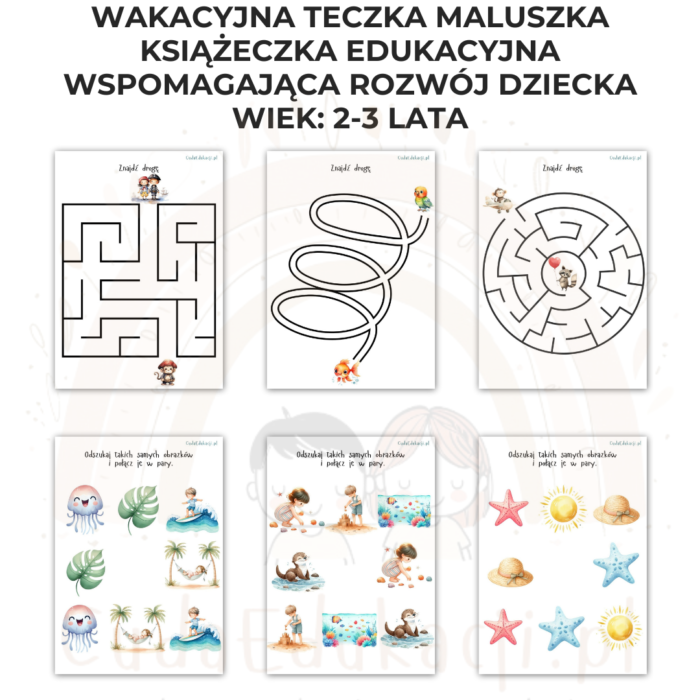 Wakacyjna teczka maluszka 2-3 lata karty pracy PDF - obrazek 8