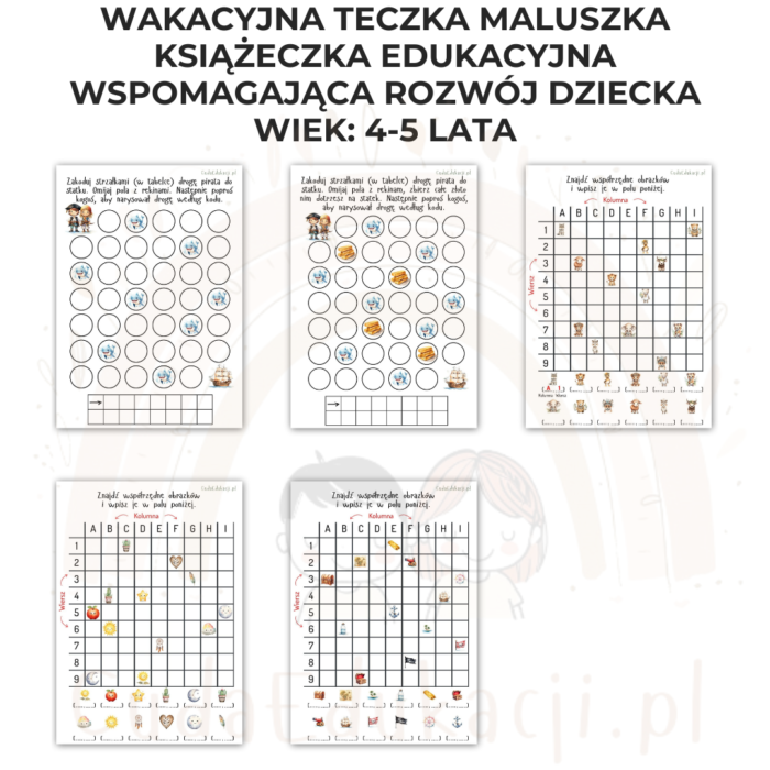 Wakacyjna teczka przedszkolaka 4-5 lat karty pracy PDF - obrazek 6