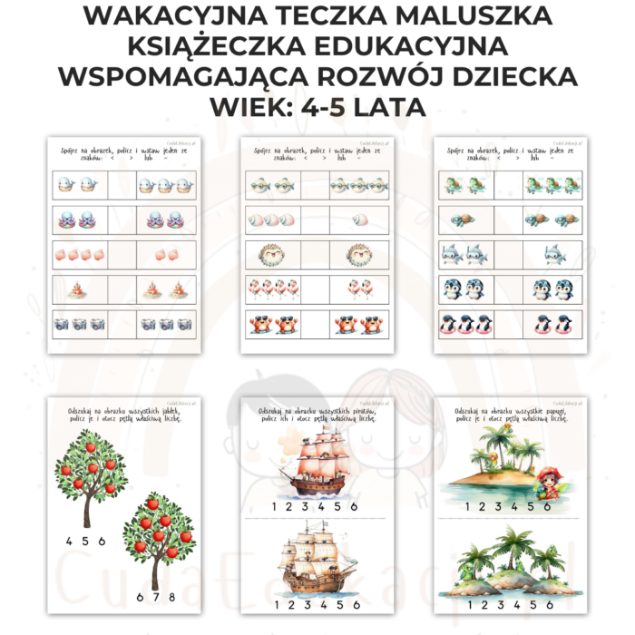 Wakacyjna teczka przedszkolaka 4-5 lat karty pracy PDF - obrazek 9