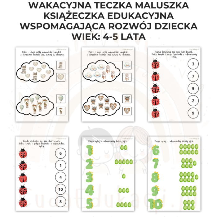Wakacyjna teczka przedszkolaka 4-5 lat karty pracy PDF - obrazek 11