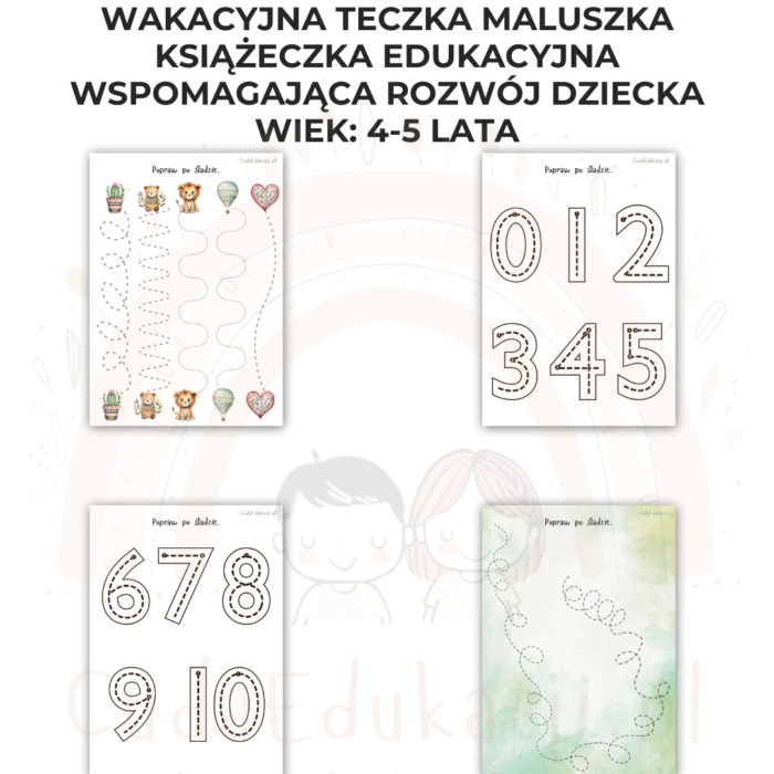 Wakacyjna teczka przedszkolaka 4-5 lat karty pracy PDF - obrazek 12