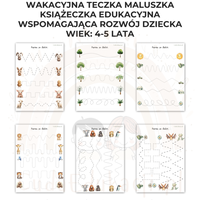 Wakacyjna teczka przedszkolaka 4-5 lat karty pracy PDF - obrazek 13