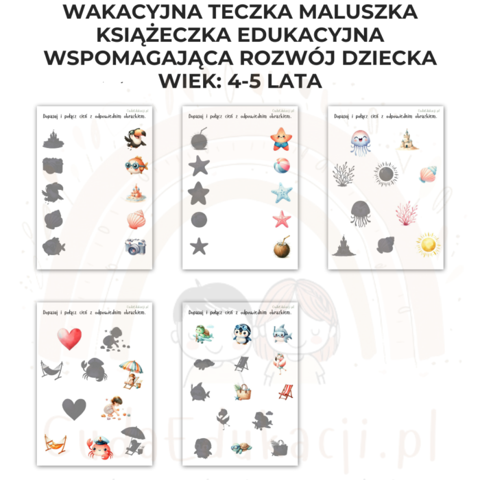 Wakacyjna teczka przedszkolaka 4-5 lat karty pracy PDF - obrazek 15