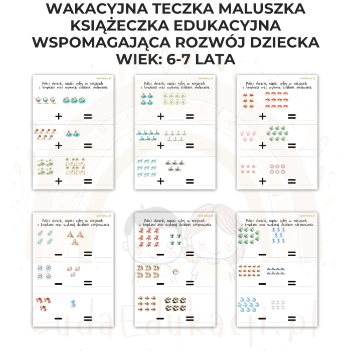 Wakacyjna teczka starszaka 6-7 lat karty pracy PDF - obrazek 6