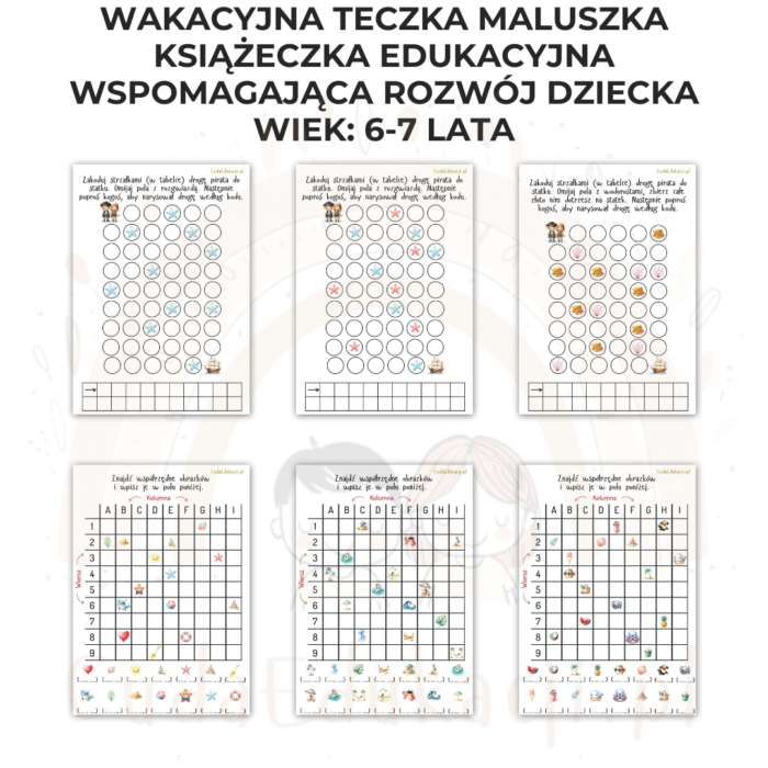 Wakacyjna teczka starszaka 6-7 lat karty pracy PDF - obrazek 7