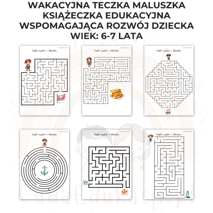 Wakacyjna teczka starszaka 6-7 lat karty pracy PDF - obrazek 9