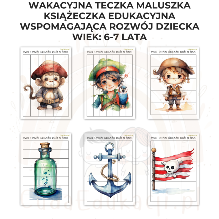 Wakacyjna teczka starszaka 6-7 lat karty pracy PDF - obrazek 12