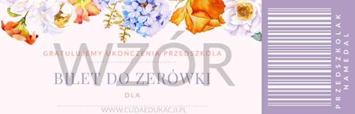 Bilet do zerówki na zakończenie roku przedszkolnego - obrazek 5