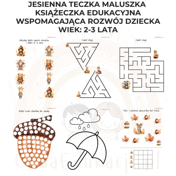 Jesienna teczka maluszka 2-3 lata karty pracy PDF - obrazek 4