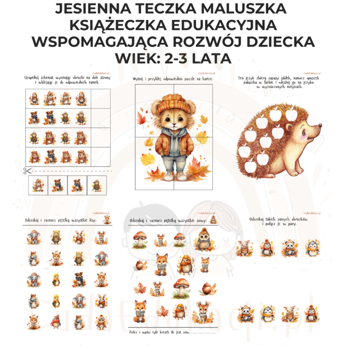 Jesienna teczka maluszka 2-3 lata karty pracy PDF - obrazek 6