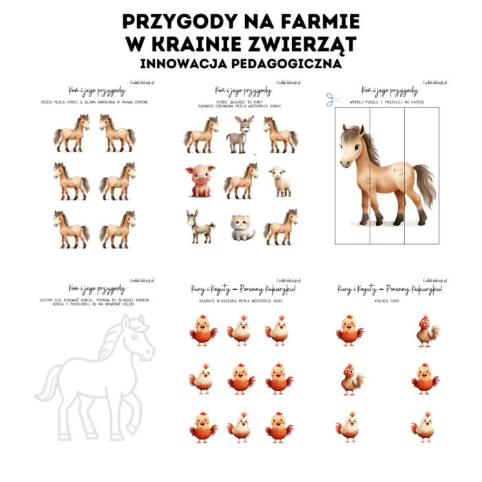 Innowacja pedagogiczna: Przygody na Farmie – w krainie zwierząt - PRZEDSZKOLE - obrazek 9