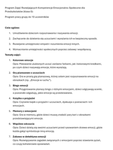 Program Zajęć Rozwijających Kompetencje Emocjonalno-Społeczne (ZAJĘCIA GRUPOWE) - obrazek 3
