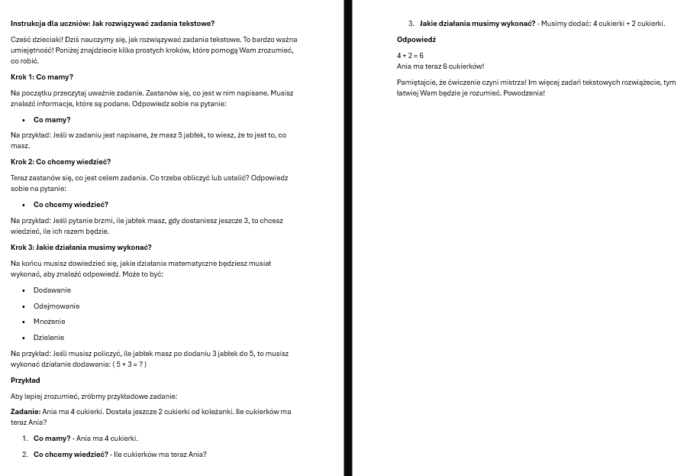 Lekcja otwarta „Rozwiązywanie zadań tekstowych. Utrwalanie dodawania i odejmowania do 100.” Klasy I-III SP - obrazek 6