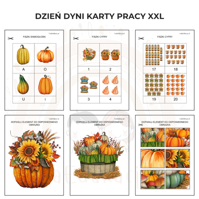 Dzień Dyni karty pracy - pakiet XXL PDF - obrazek 4