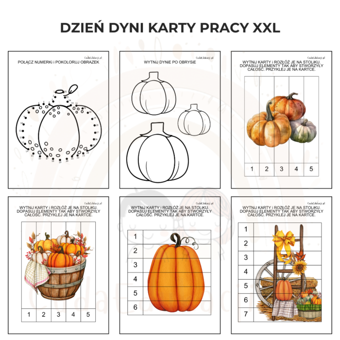 Dzień Dyni karty pracy - pakiet XXL PDF - obrazek 7
