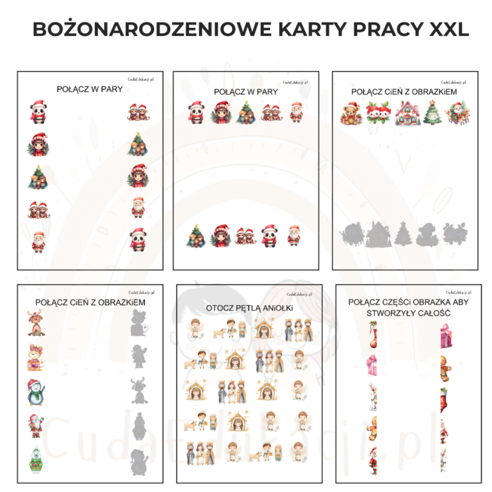 Boże Narodzenie karty pracy - pakiet XXL PDF - obrazek 3