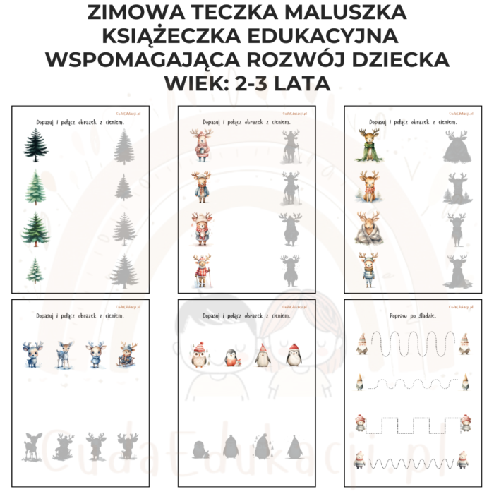 Zimowa teczka maluszka 2-3 lata karty pracy PDF - obrazek 8