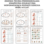 Zimowa teczka przedszkolaka 4-5 lat karty pracy PDF - obrazek 4