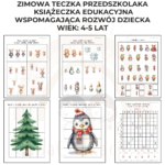 Zimowa teczka przedszkolaka 4-5 lat karty pracy PDF - obrazek 5