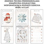 Zimowa teczka przedszkolaka 4-5 lat karty pracy PDF - obrazek 6