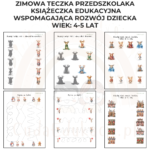 Zimowa teczka przedszkolaka 4-5 lat karty pracy PDF - obrazek 7