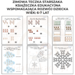 Zimowa teczka starszaka 6-7 lat karty pracy PDF - obrazek 2