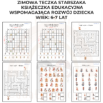 Zimowa teczka starszaka 6-7 lat karty pracy PDF - obrazek 3