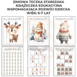 Zimowa teczka starszaka 6-7 lat karty pracy PDF - obrazek 4