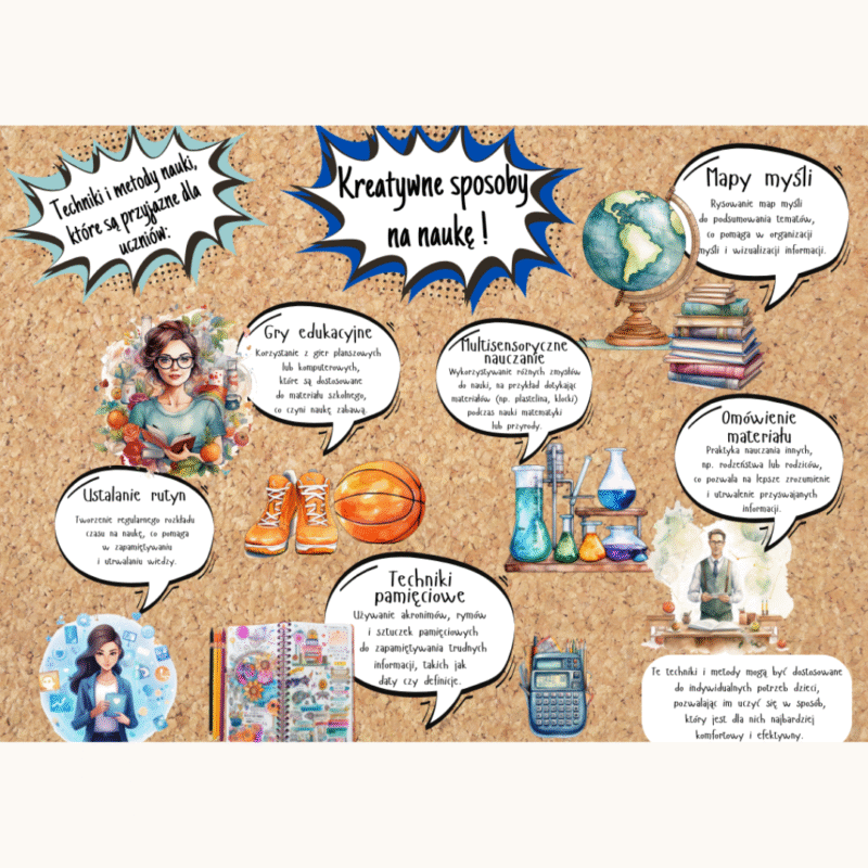 Gazetka szkolna/ gazetka pedagoga/ gazetka psychologa: Kreatywne sposoby na naukę