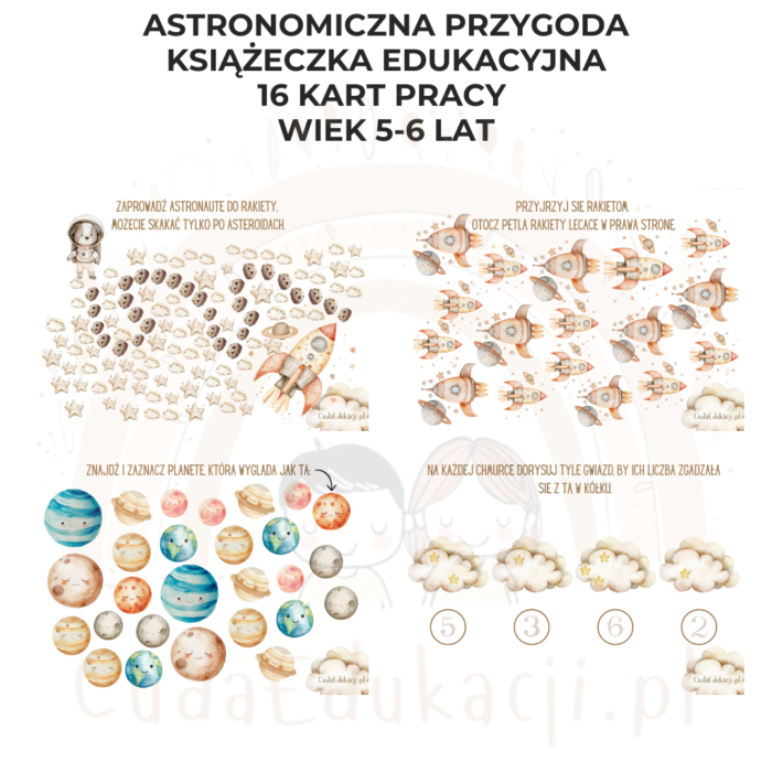 Astronomiczna Przygoda. Książeczka edukacyjna PDF, 16 kart pracy 5-6 lat - obrazek 5