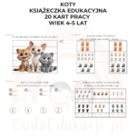 Koty. Książeczka edukacyjna PDF, 20 kart pracy 4-5 lat - obrazek 2