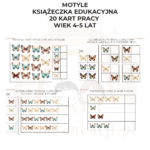 Motyle. Książeczka edukacyjna PDF, 20 kart pracy 4-5 lat - obrazek 2