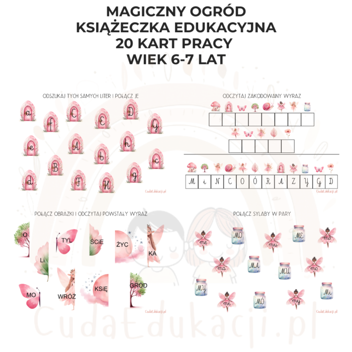 Magiczny ogród. Książeczka edukacyjna PDF, 20 kart pracy 6-7 lat - obrazek 3