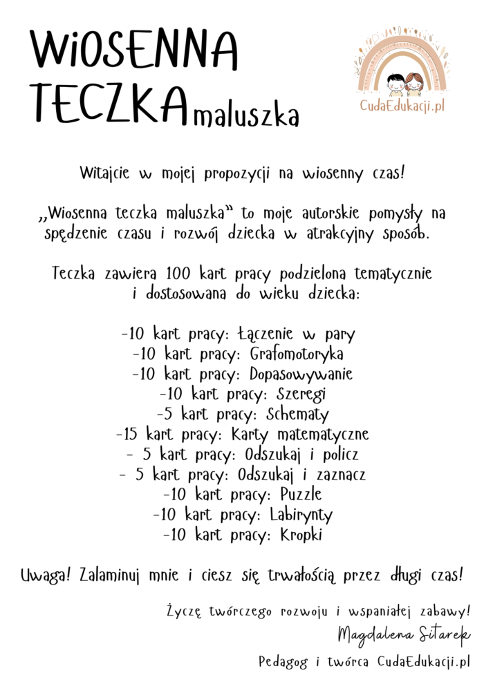 Wiosenna teczka maluszka 2-3 lata karty pracy PDF - obrazek 2