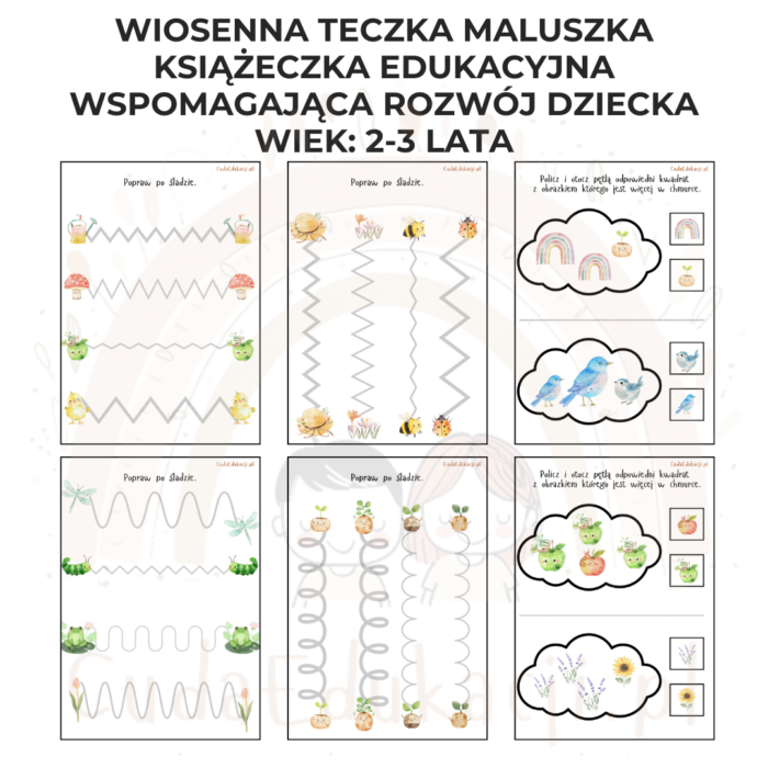 Wiosenna teczka maluszka 2-3 lata karty pracy PDF - obrazek 3