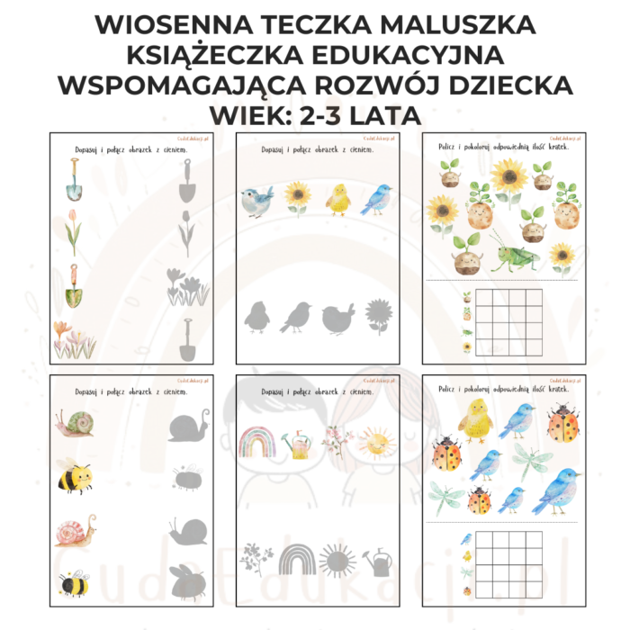 Wiosenna teczka maluszka 2-3 lata karty pracy PDF - obrazek 7