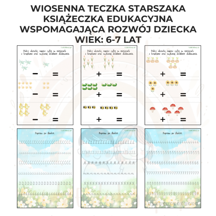 Wiosenna teczka starszaka 6-7 lata karty pracy PDF - obrazek 6