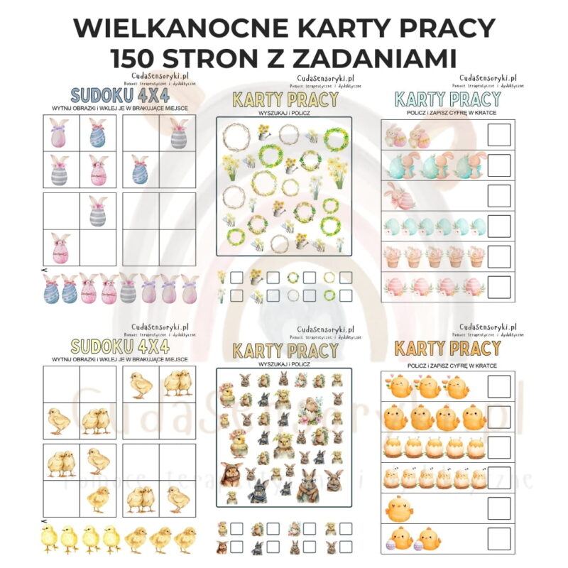 Wielkanocne karty pracy - pakiet XXL PDF