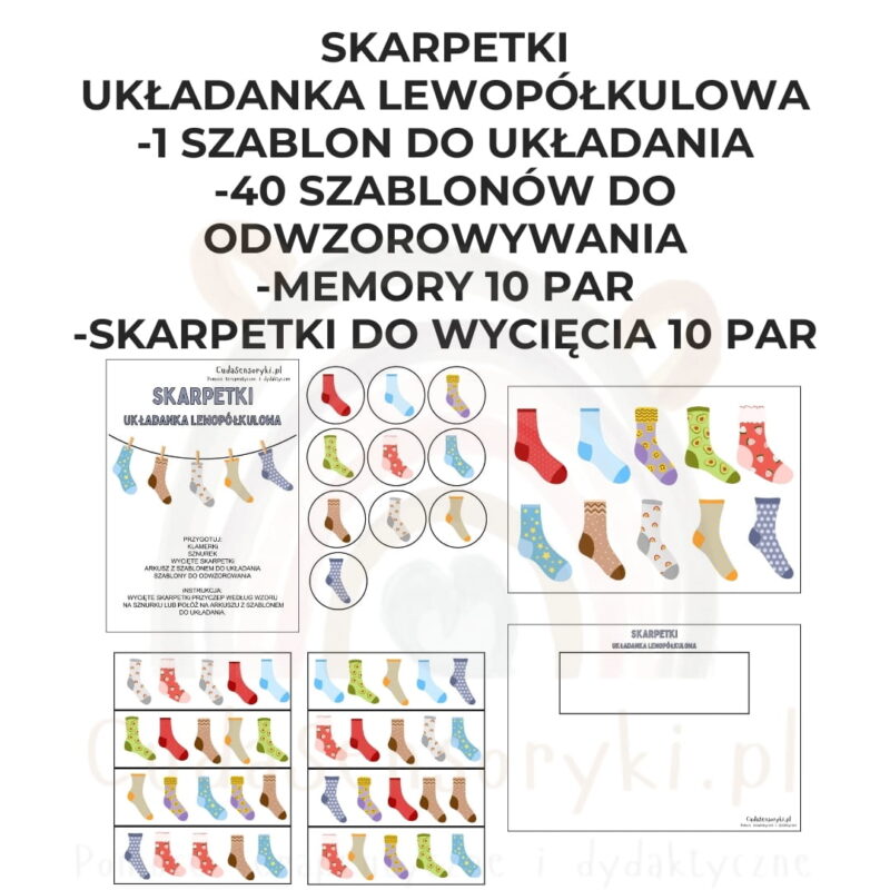 Skarpetki - układanka lewopółkulowa PDF