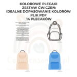 Kolorowe plecaki zestaw ćwiczeń: idealne dopasowanie kolorów PDF 14 plecaków