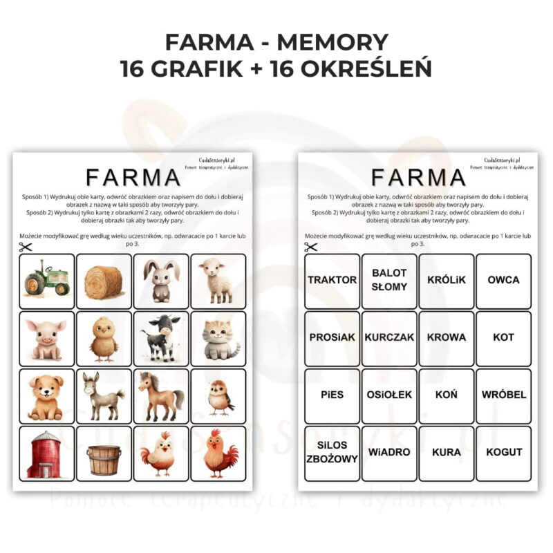 Memory Farma - zwierzęta wiejskie PDF