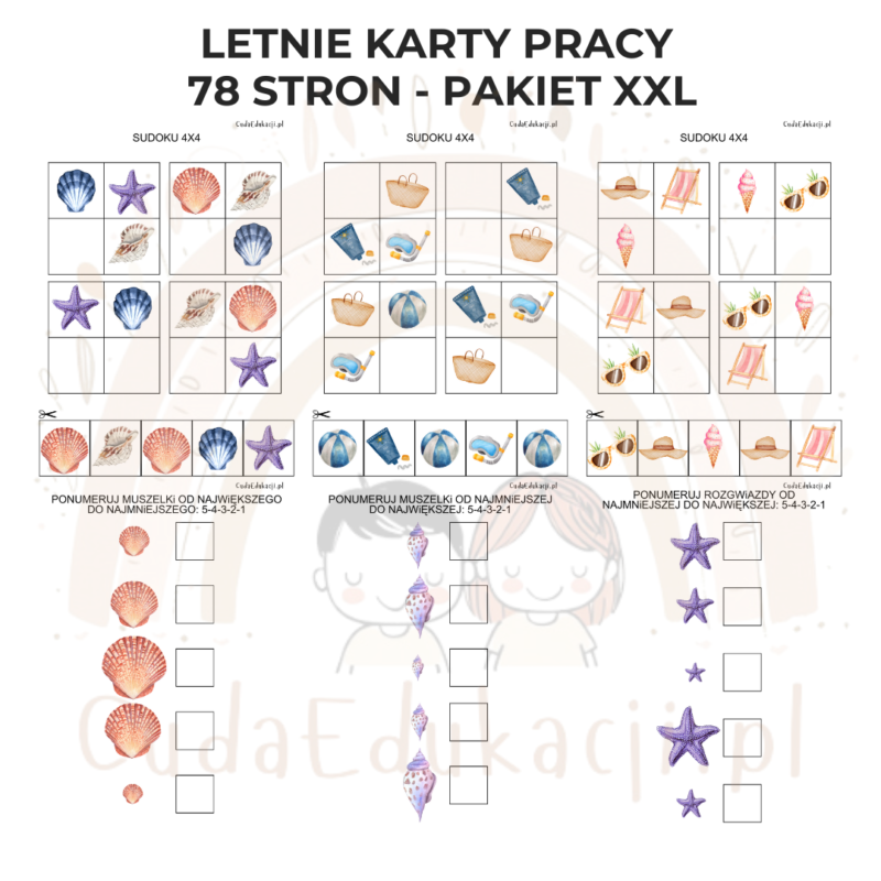 Letnie karty pracy - pakiet XXL PDF