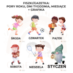 Fiszki / Gazetka: Pory roku, miesiące, dni tygodnia
