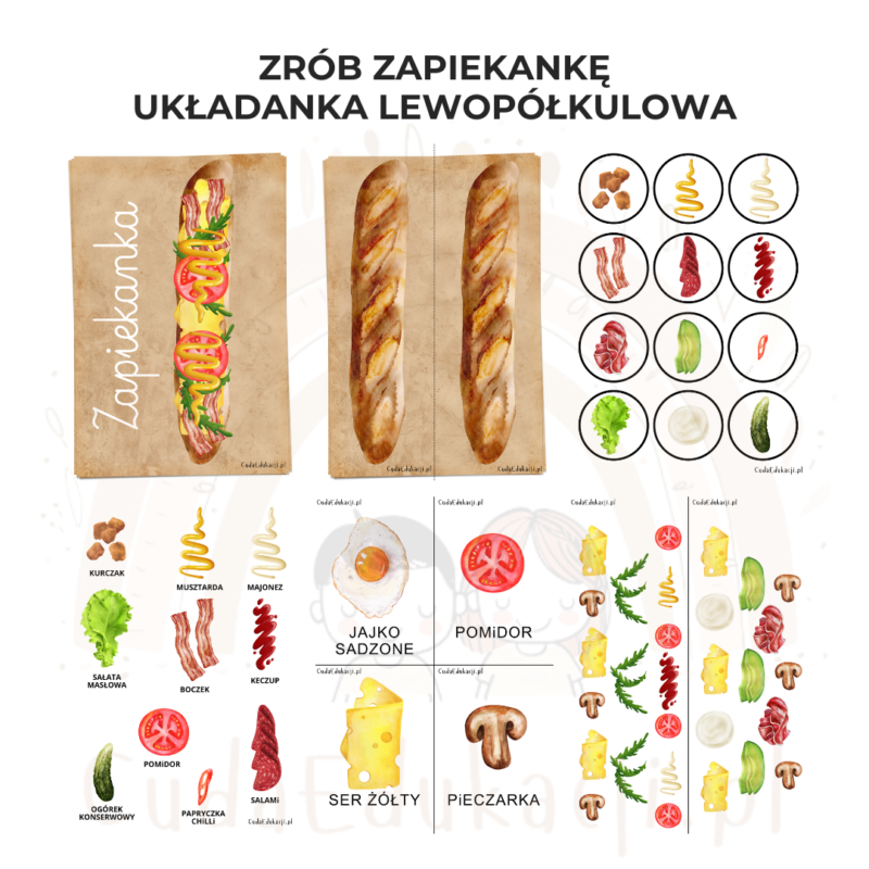 Zrób zapiekankę - zabawa lewopółkulowa PDF