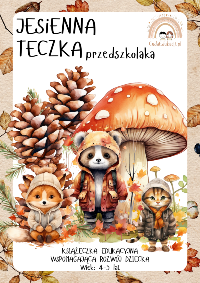 Jesienna teczka przedszkolaka 4-5 lat karty pracy PDF