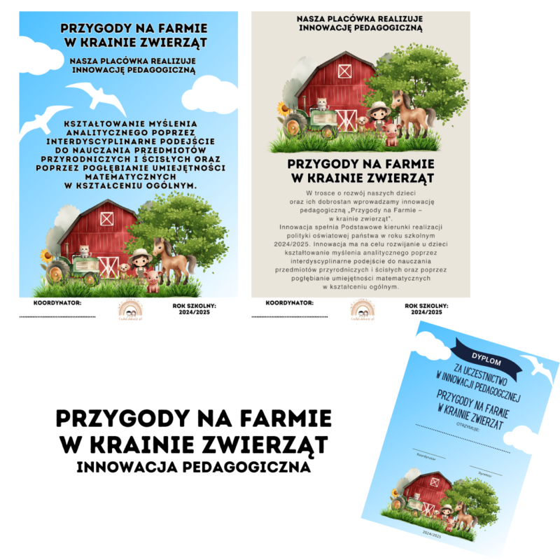 Innowacja pedagogiczna: Przygody na Farmie – w krainie zwierząt - PRZEDSZKOLE