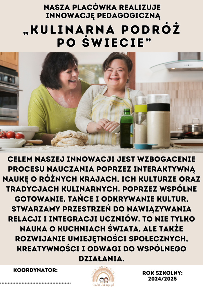 Innowacja pedagogiczna: Kulinarna Podróż po Świecie