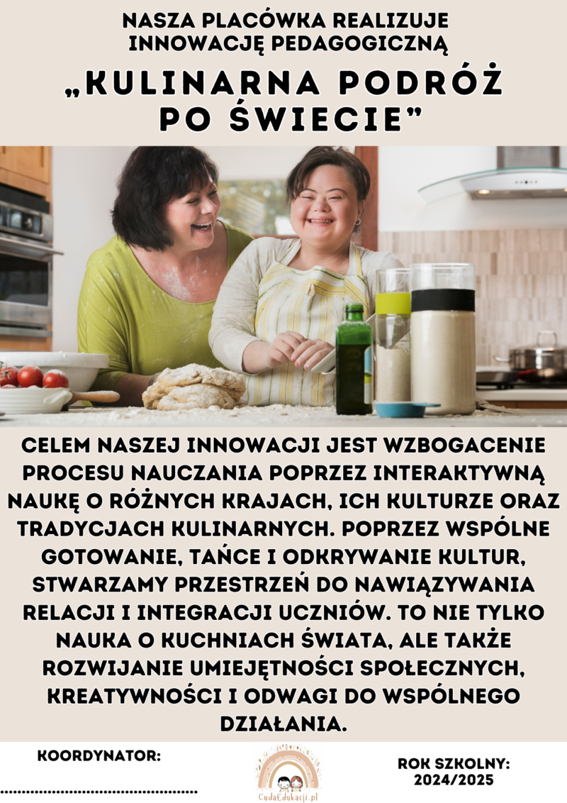 Innowacja pedagogiczna: Kulinarna Podróż po Świecie