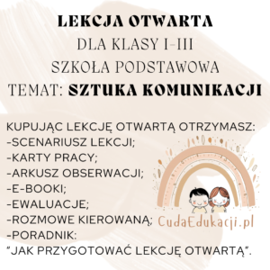 Lekcja otwarta: Sztuka komunikacji, klasy I-III SP